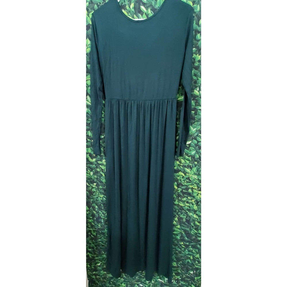 NWT EUOVMY Long Sleeve Maxi Dress - Green M - Picture 5 of 5